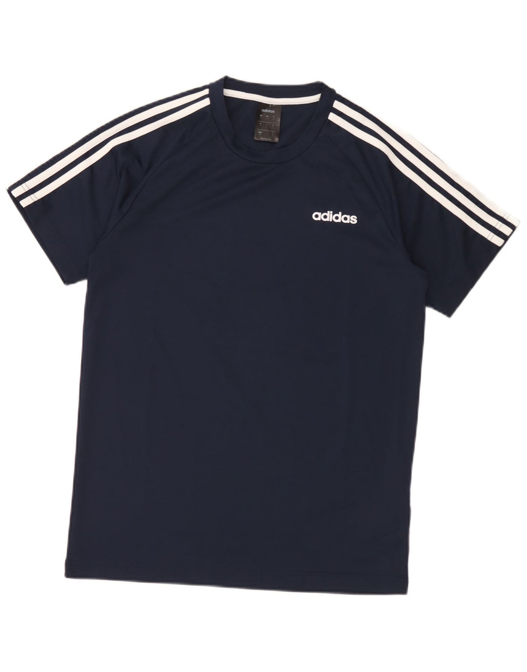 T-shirt Adidas Climalite da uomo Top piccola in poliestere blu navy