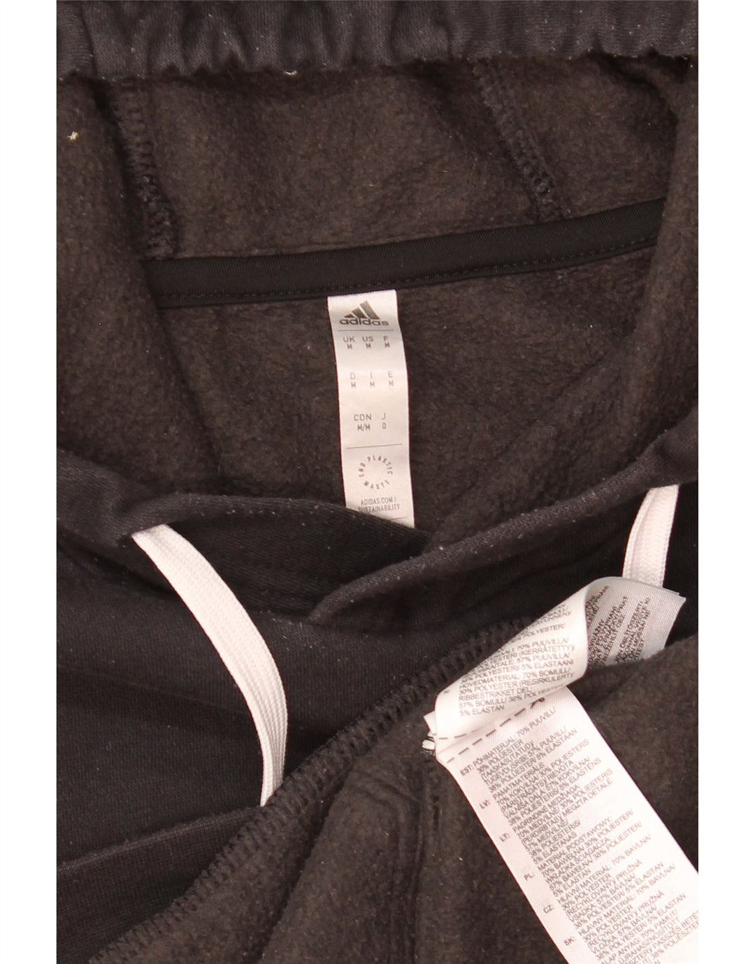 Felpa con cappuccio da uomo Adidas Medium in cotone nero