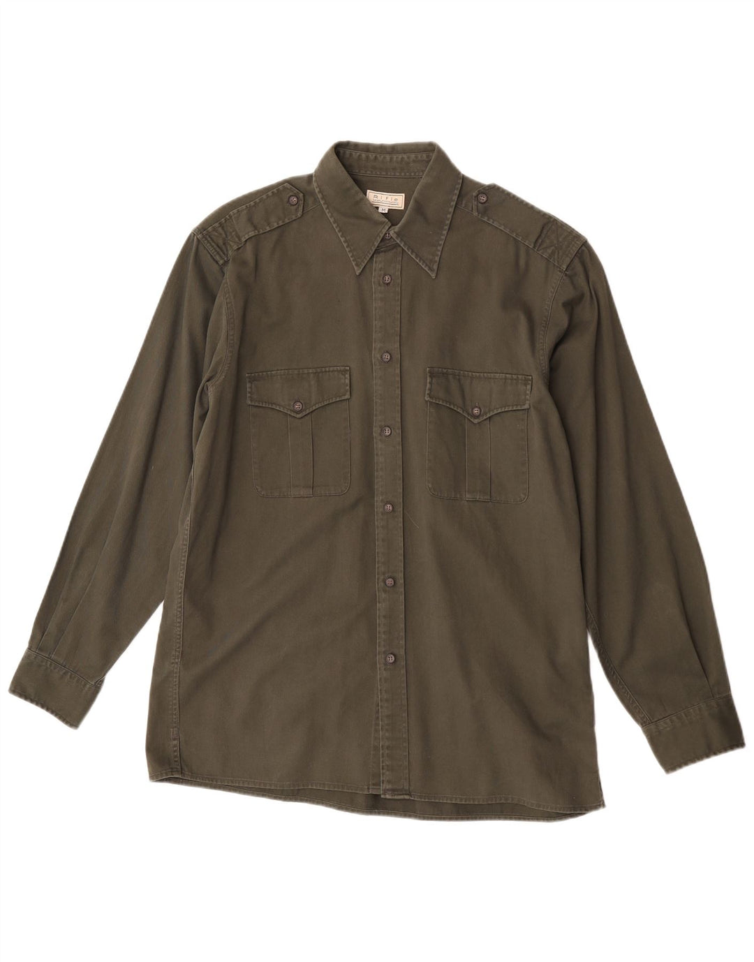 Camicia militare da uomo Rifle, cotone kaki medio