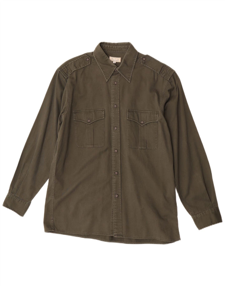 Camicia militare da uomo Rifle, cotone kaki medio