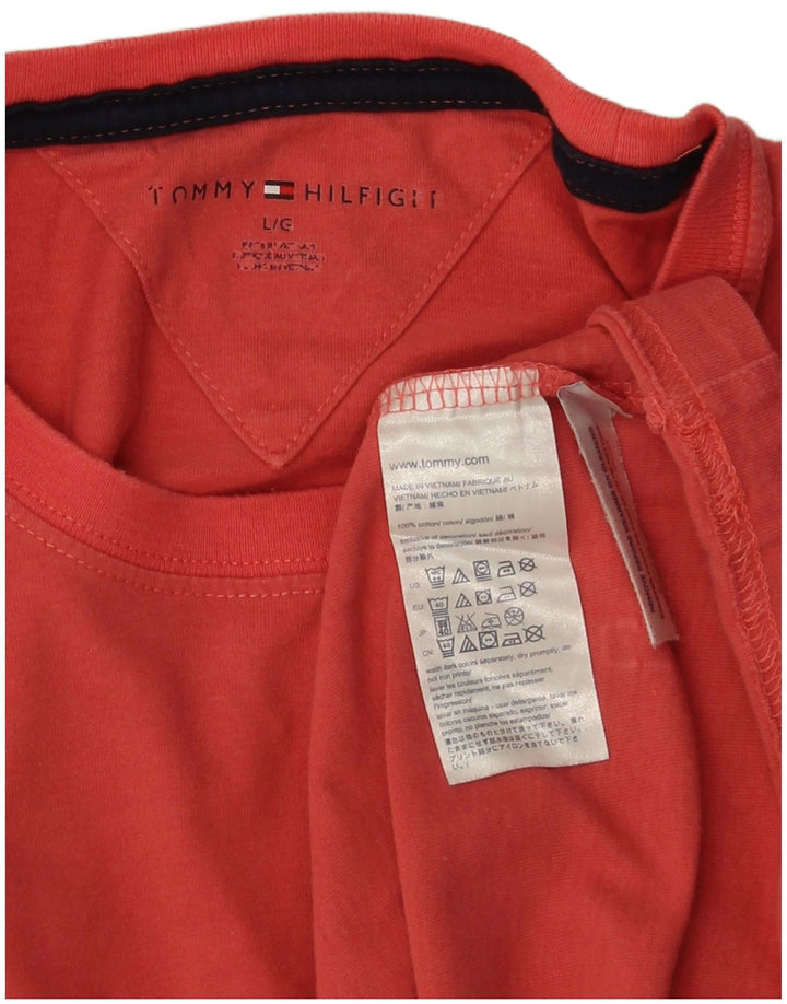 T-shirt da uomo Tommy Hilfiger Top grande in cotone rosa