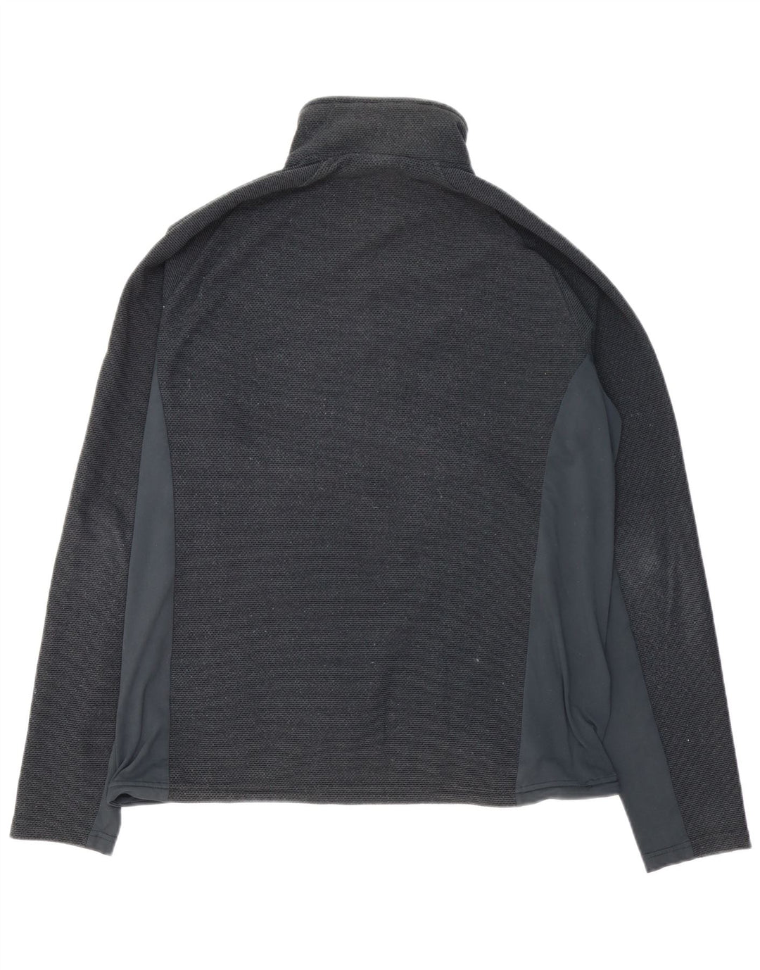 RAB Felpa da uomo con collo con zip, maglione grande, poliestere color block nero