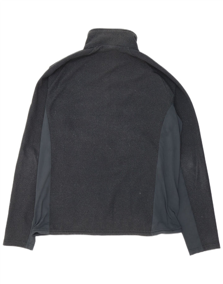 RAB Felpa da uomo con collo con zip, maglione grande, poliestere color block nero