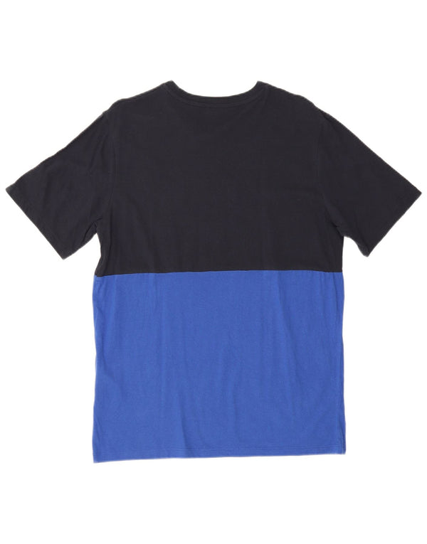 Jack & Jones T-shirt grafica da uomo Top in cotone color block medio blu navy