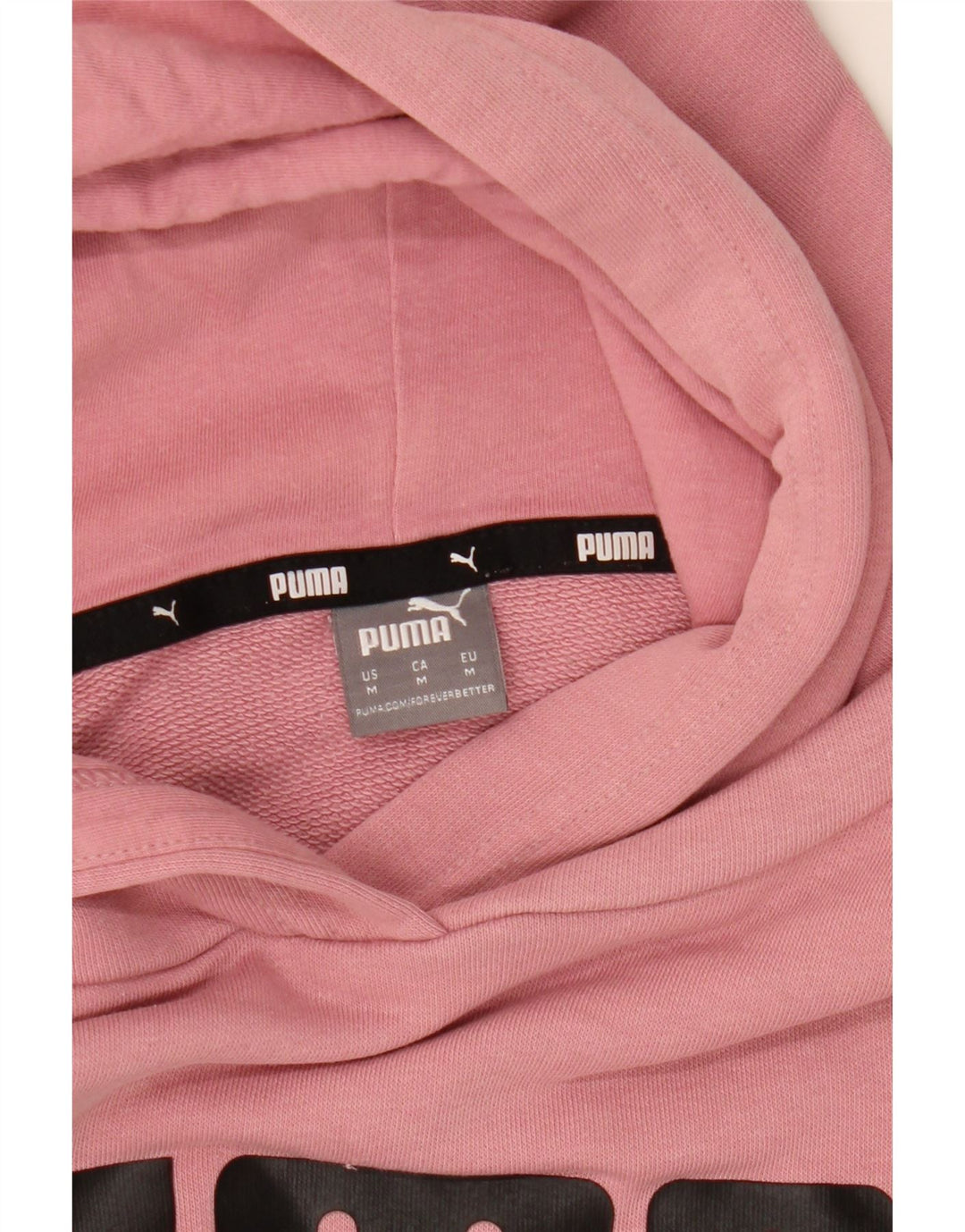 Felpa con cappuccio grafica da uomo Puma rosa medio