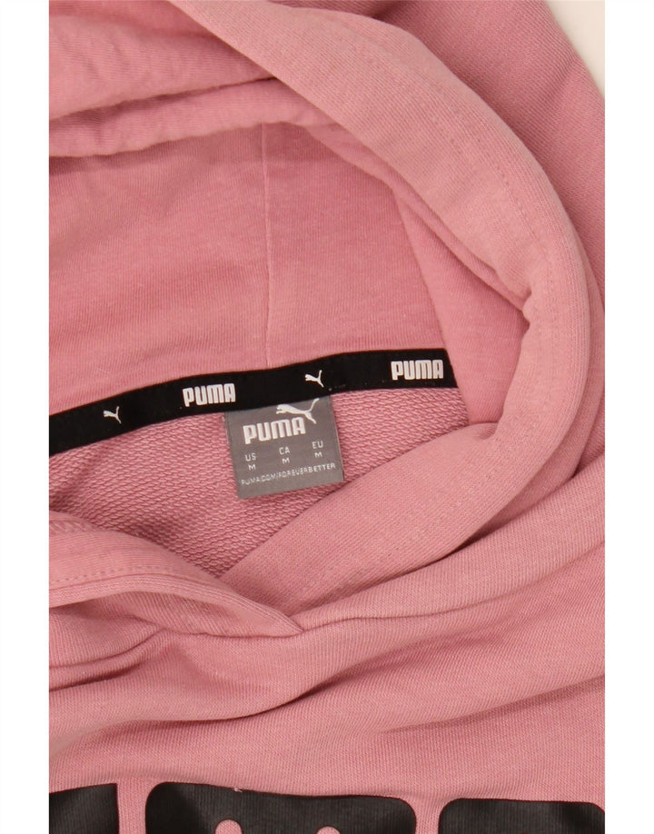 Felpa con cappuccio grafica da uomo Puma rosa medio