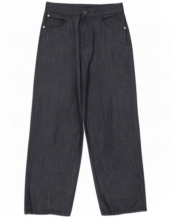 Armani Jeans larghi da donna a vita alta W30 L28 Blu navy Cotone