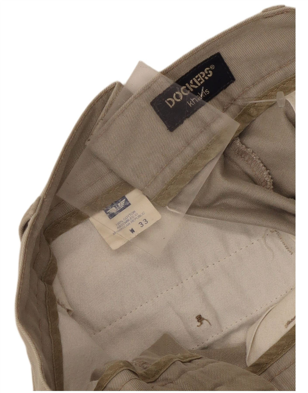 Dockers Pantaloncini chino con pegging da uomo kaki W33 in cotone beige medio