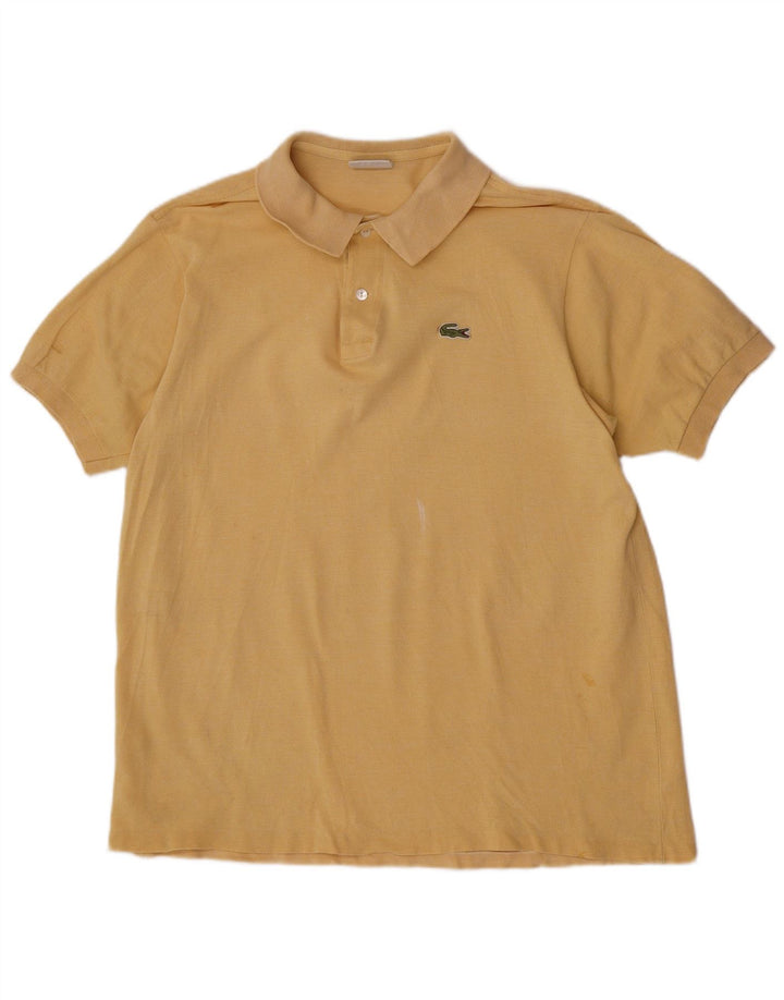 Polo da uomo Lacoste taglia 5 grande in cotone giallo