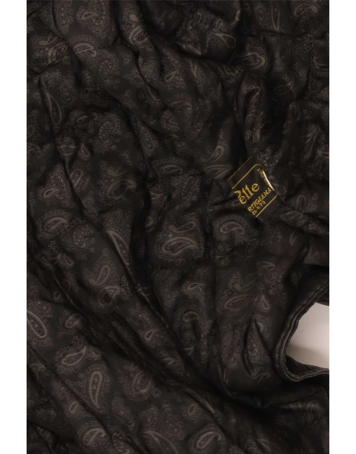 Giacca in pelle oversize da donna vintage IT 46 grande in pelle nera