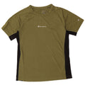 CHAMPION Mens T-Shirt Top Medium Khaki Colourblock Polyester