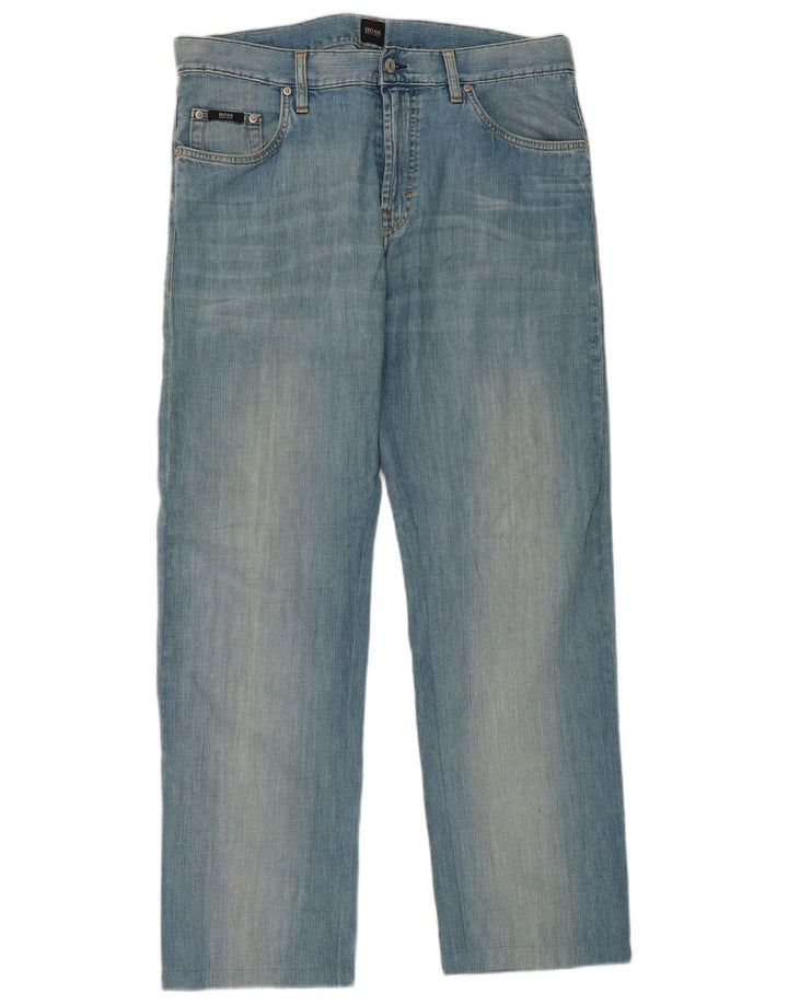 Jeans dritti da donna Hugo Boss W32 L29 Blu