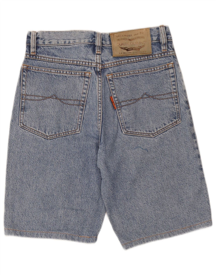 Pantaloncini di jeans vintage da uomo W30 in cotone blu medio