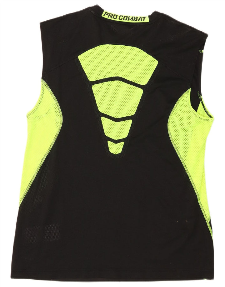 Canotta Nike Dri Fit da uomo, poliestere color block medio nero