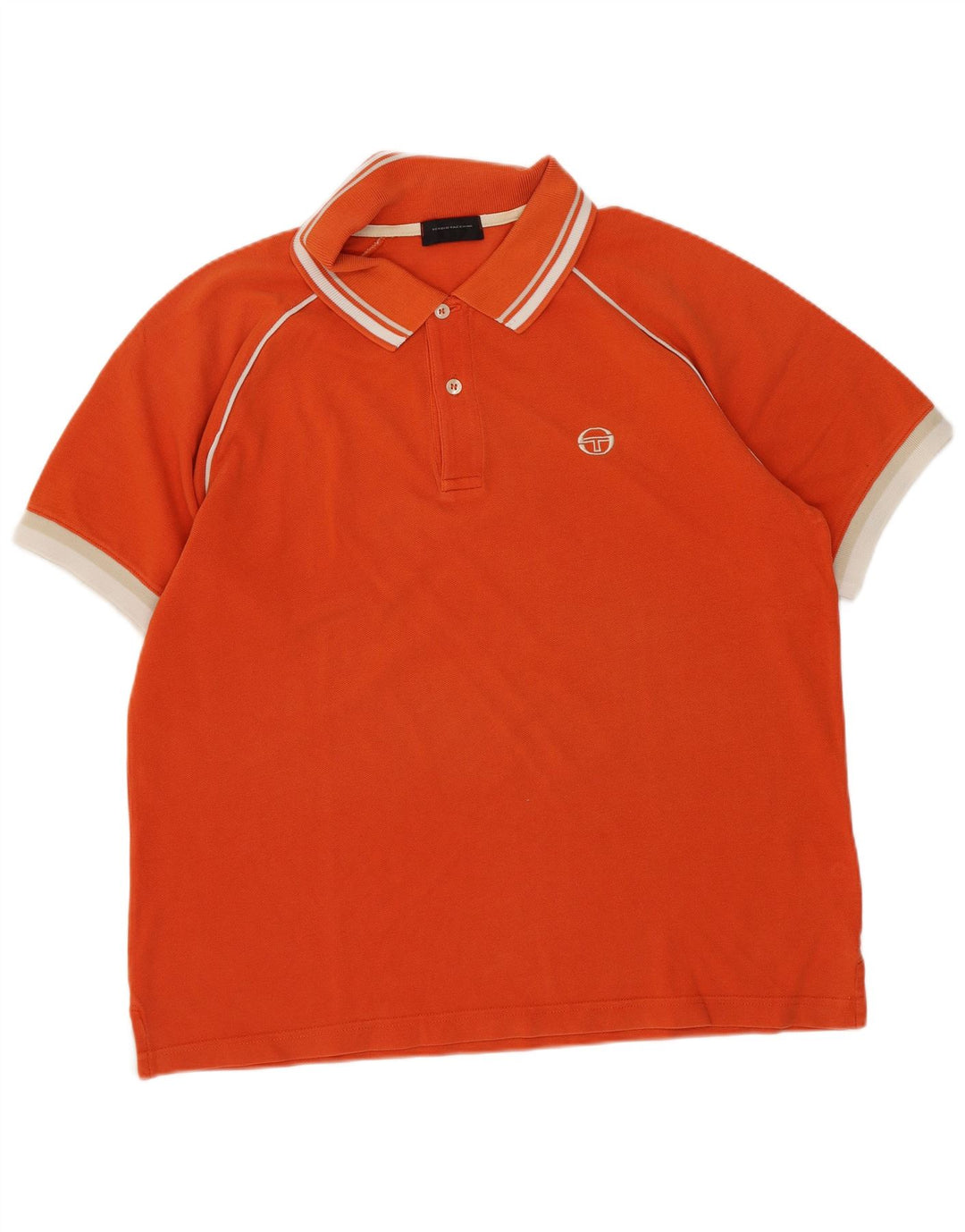 Polo da uomo Sergio Tacchini EU 50 cotone color block arancione medio