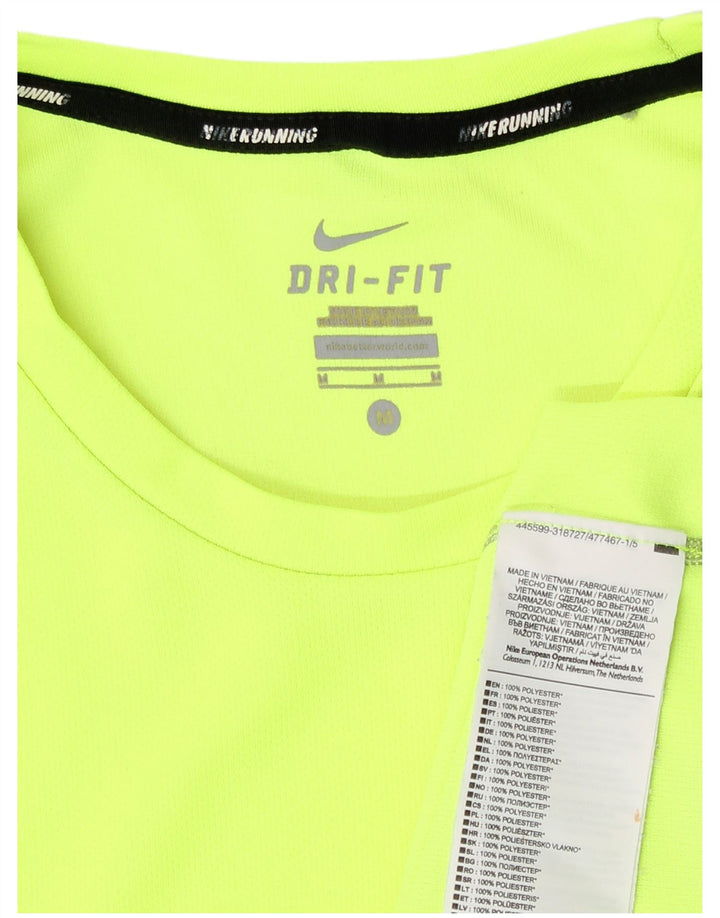 T-shirt da uomo Nike Dri Fit Top in poliestere giallo medio