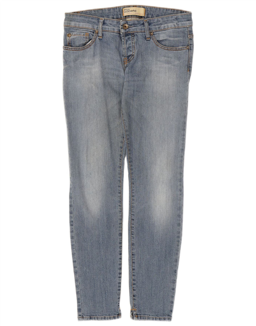 Jeans slim da donna MAISON CLOCHARD W28 L29 cotone blu