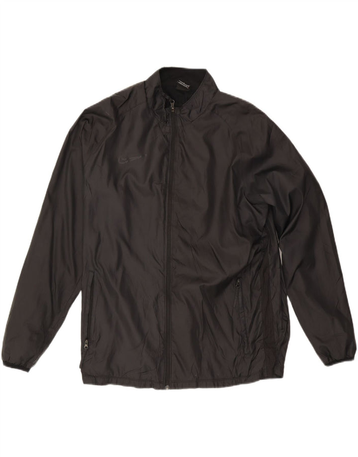 Giacca da ginnastica da uomo Nike, giacca grande, nera, in poliestere