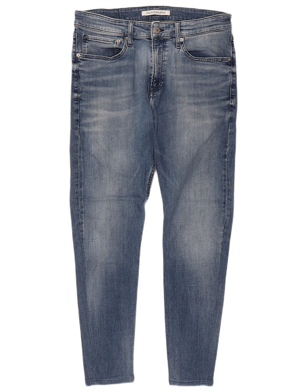 Jeans skinny da uomo Calvin Klein W34 L27 cotone blu