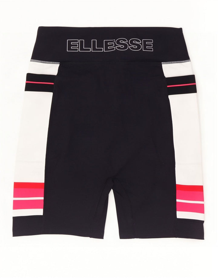 Pantaloncini sportivi grafici da donna Ellesse UK 12 Medium Black Colourblock