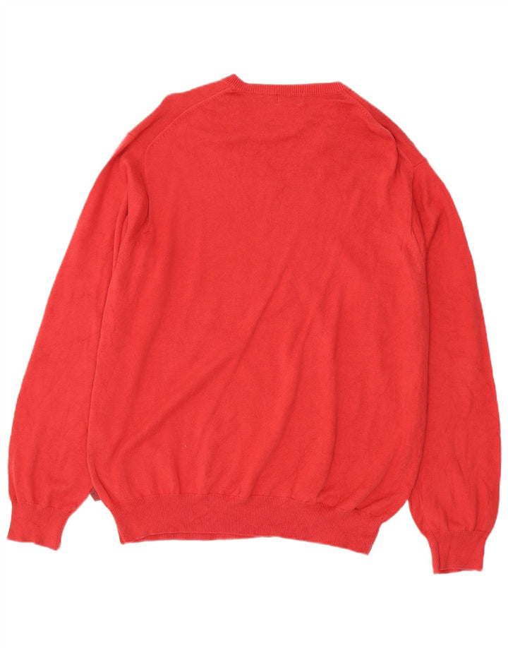 Maglione da uomo con scollo a V Izod XL in cotone rosso