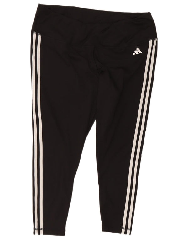 Pantaloni da tuta Capri attillati da donna Adidas UK 24/26 2XL Nero