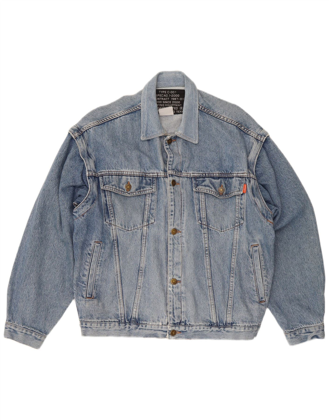 Casucci Giacca in denim da uomo vestibilità regolare UK 38 Blu medio