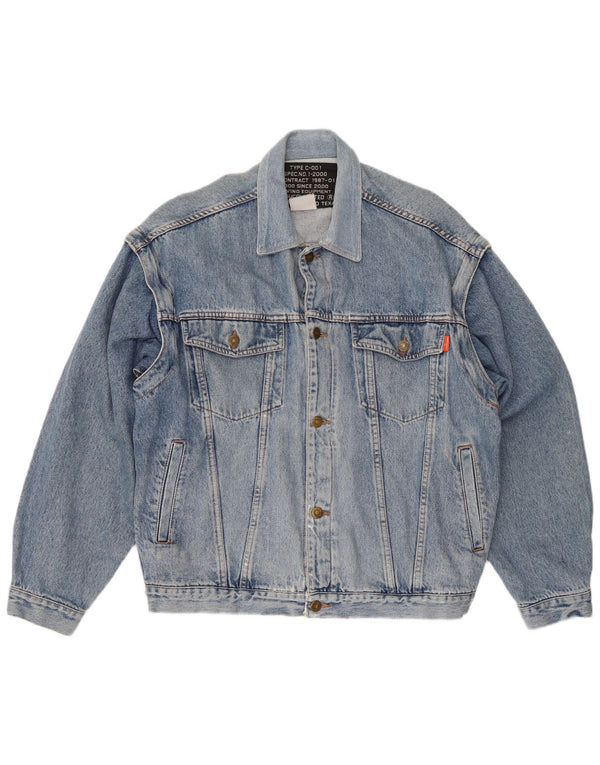 Casucci Giacca in denim da uomo vestibilità regolare UK 38 Blu medio