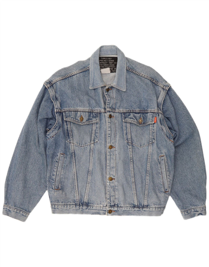 Casucci Giacca in denim da uomo vestibilità regolare UK 38 Blu medio