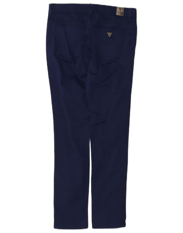 Pantaloni casual skinny da donna Guess W26 L28 in cotone blu navy