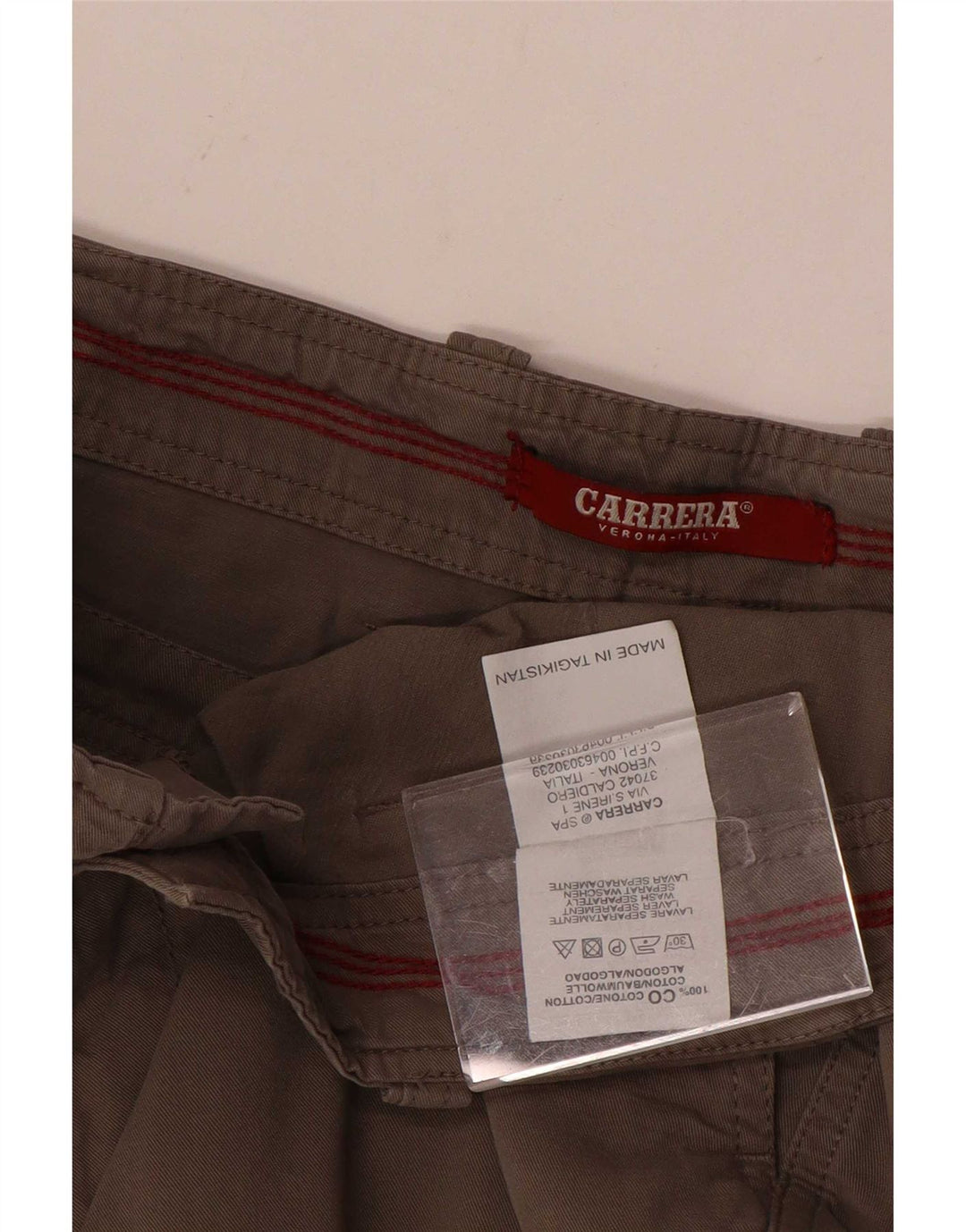 Pantaloncini cargo da uomo Carrera W34 Large in cotone grigio