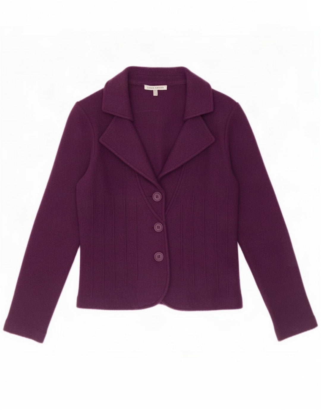 Giacca blazer a 3 bottoni da donna Laura Ashley UK 12 Lana d'agnello viola medio