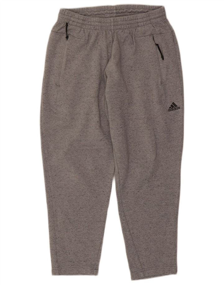 Pantaloni da tuta da uomo Adidas in cotone mélange grigio medio