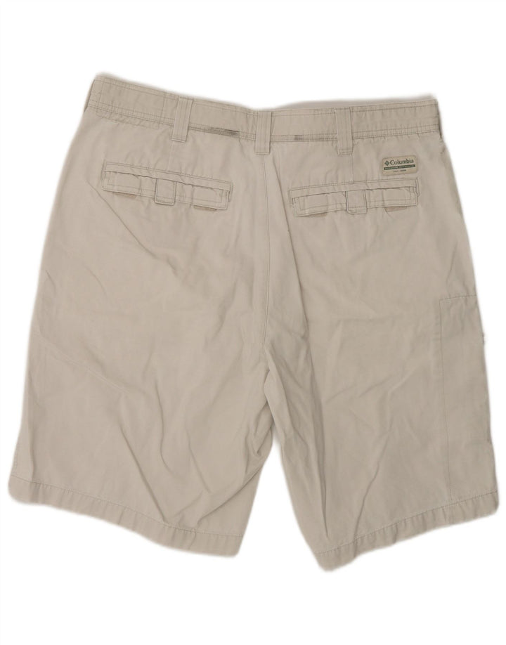 Pantaloncini cargo da uomo Columbia W34 Large in cotone beige