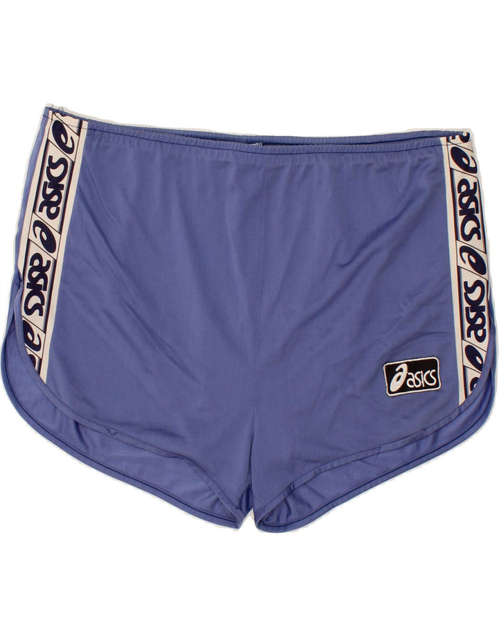 ASICS Womens Graphic Sport Shorts UK 18 XL Purple Polyester Vintage Asics and Second-Hand Asics from Messina Hembry 