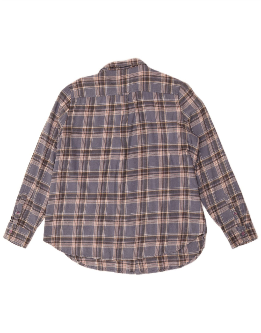 Camicia di flanella da donna Fat Face UK 12 Cotone a quadri blu medio