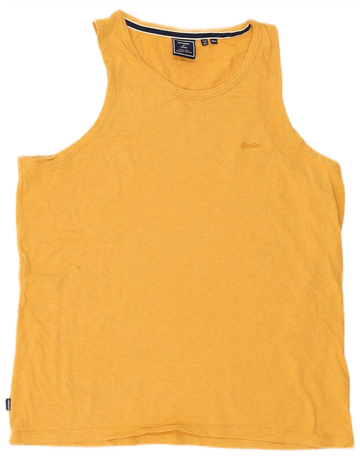 Canotta da uomo Superdry 2XL in cotone giallo