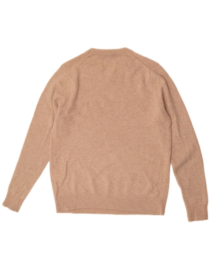 Maglione da uomo girocollo Superdry in lana d'agnello beige medio