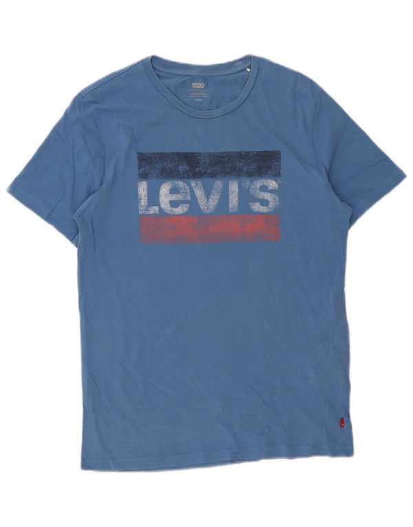 T-shirt grafica da uomo Levi's Top in cotone blu medio