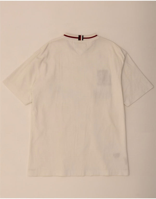 T-shirt grafica da uomo Tommy Hilfiger Top in cotone bianco medio