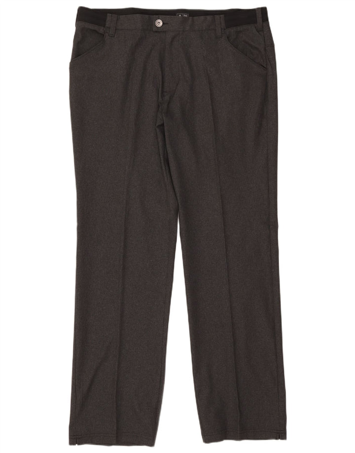 Pantaloni casual dritti da uomo Adidas W38 L34 poliestere grigio