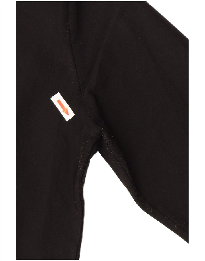 Giacca in giubbotto vintage da donna UK 14 in viscosa nera media