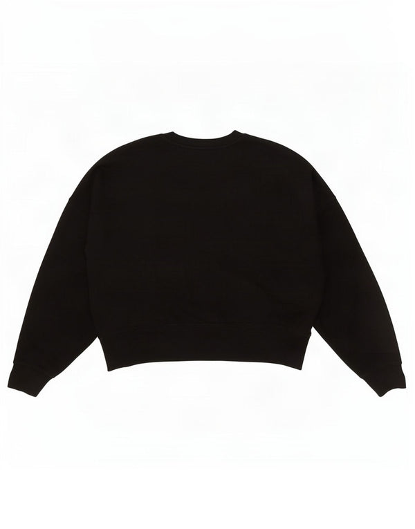 Felpa oversize da donna Adidas UK 10 piccola in cotone nero
