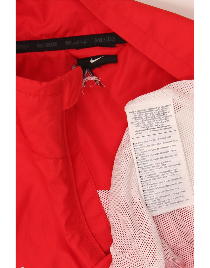 Giacca da ginnastica grafica da uomo Nike, giacca grande, in poliestere color block rosso