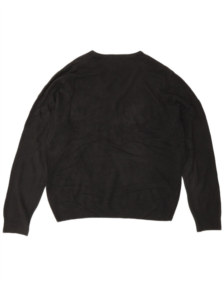 Maglione da uomo con scollo a V Marks & Spencer grande acrilico nero