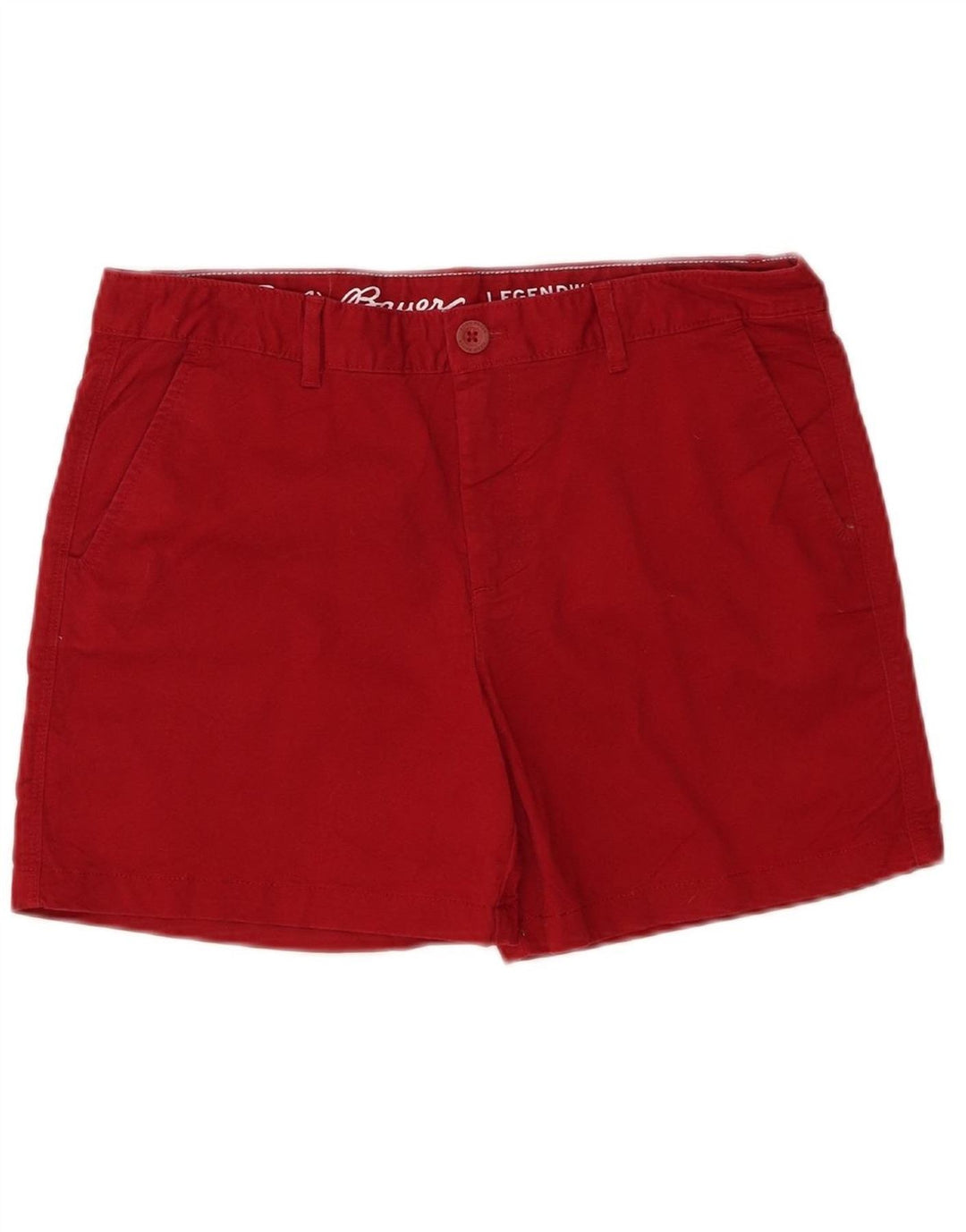EDDIE BAUER Womens Legendwash Chino Shorts US 8 Medium W32  Burgundy