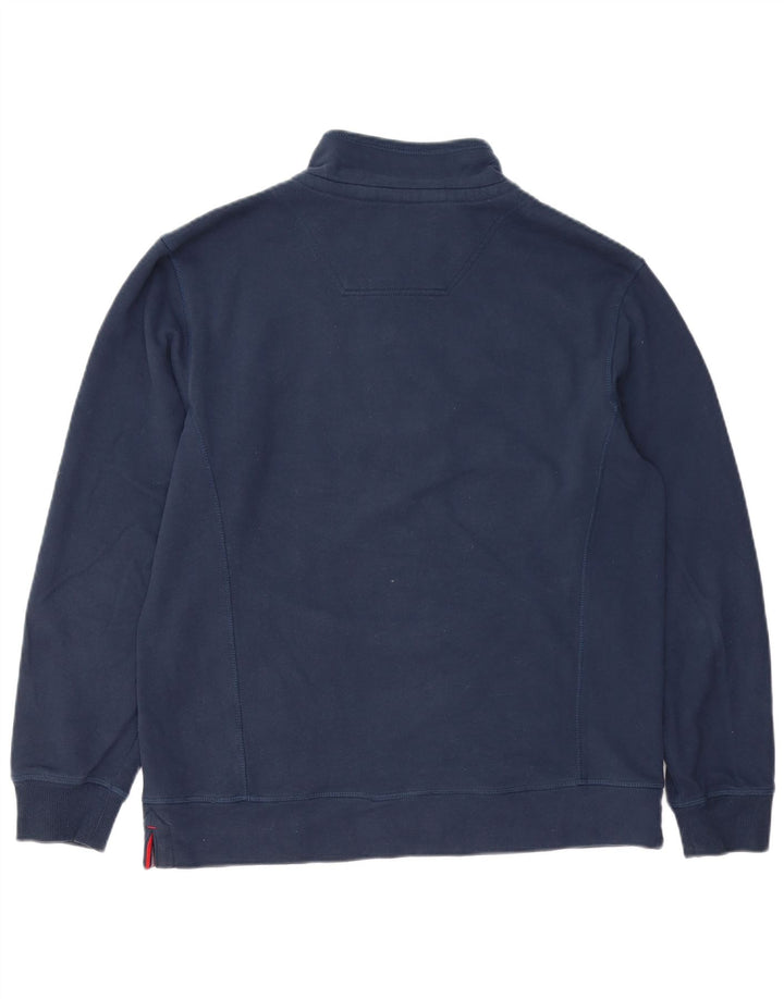 Joules Felpa da uomo con collo abbottonato, maglione medio, cotone blu navy