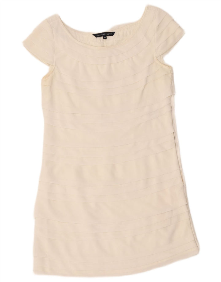 Abito a strati da donna French Connection UK 10 piccolo poliestere bianco
