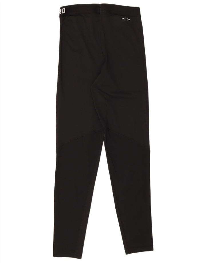 Leggings grafici Nike Dri Fit da donna UK 12 medio nero poliestere