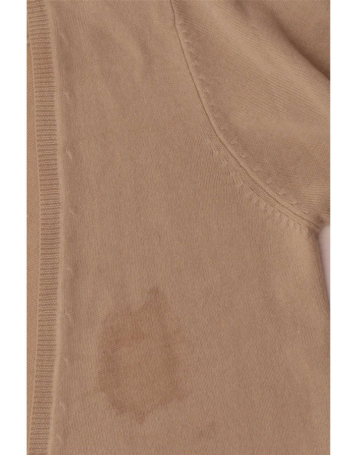 Maglione cardigan da donna Marks & Spencer UK 10 piccolo acrilico beige